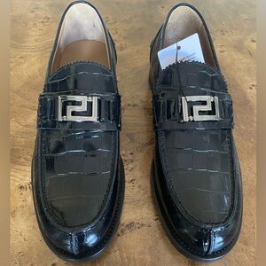Versace Greca crocodile-effect loafers NEW size 42